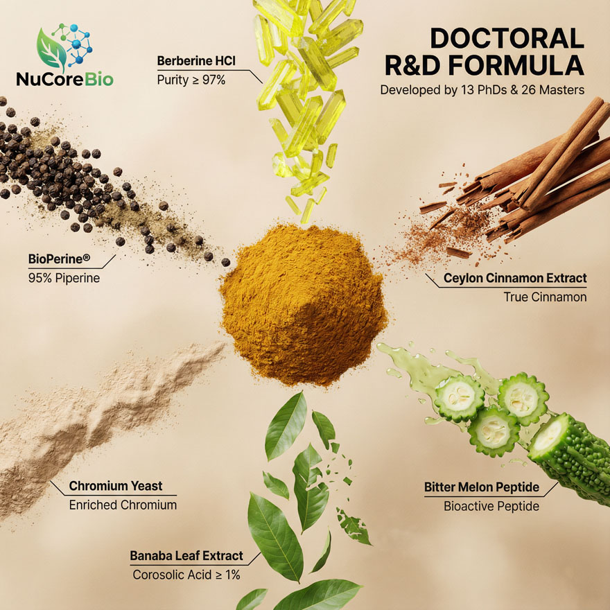 OEM/ODM Gluco-Cut Pro: Bulk Berberine HCl & Bitter Melon Peptide Capsules | Blood Sugar Support Supplement Manufacturer | Custom Formula - Image 5