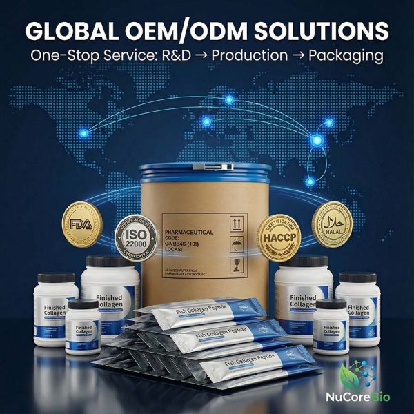 Collagen Tripeptide Powder | Ultra-Low Dalton <500 Da High GPH | Bulk Hydrolyzed Tilapia Scale Collagen for Beauty & Health | Private Label OEM/ODM Global Supply - GMP & ISO Certified