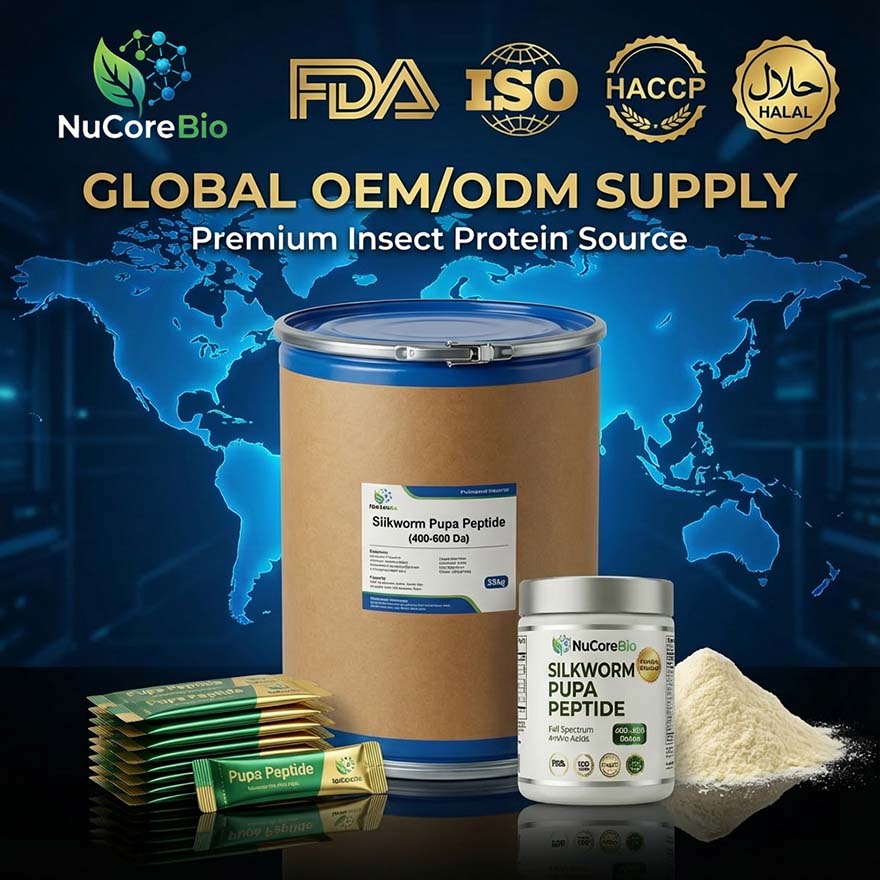 Bulk Pure Silkworm Pupa Peptide Powder | 400-600 Dalton Small Molecule Amino Acids | Immune System & Liver Health Support | Premium Fat-Free Insect Protein | OEM/ODM Supply | Silkworm Pupa  Protein Peptide - Image 6