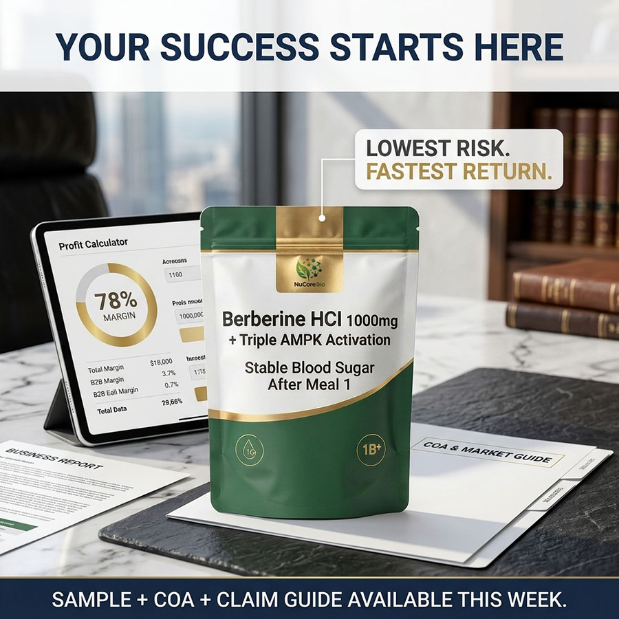 OEM Berberine HCl 1000mg Powder | Triple AMPK Activation Formula | High-Absorption Bioavailability with Piperine | Natural GLP-1 Support Supplement | Stable Post-Meal Blood Sugar Control | Private Label Metabolic Blend | Custom Weight Management Solutions - Image 9