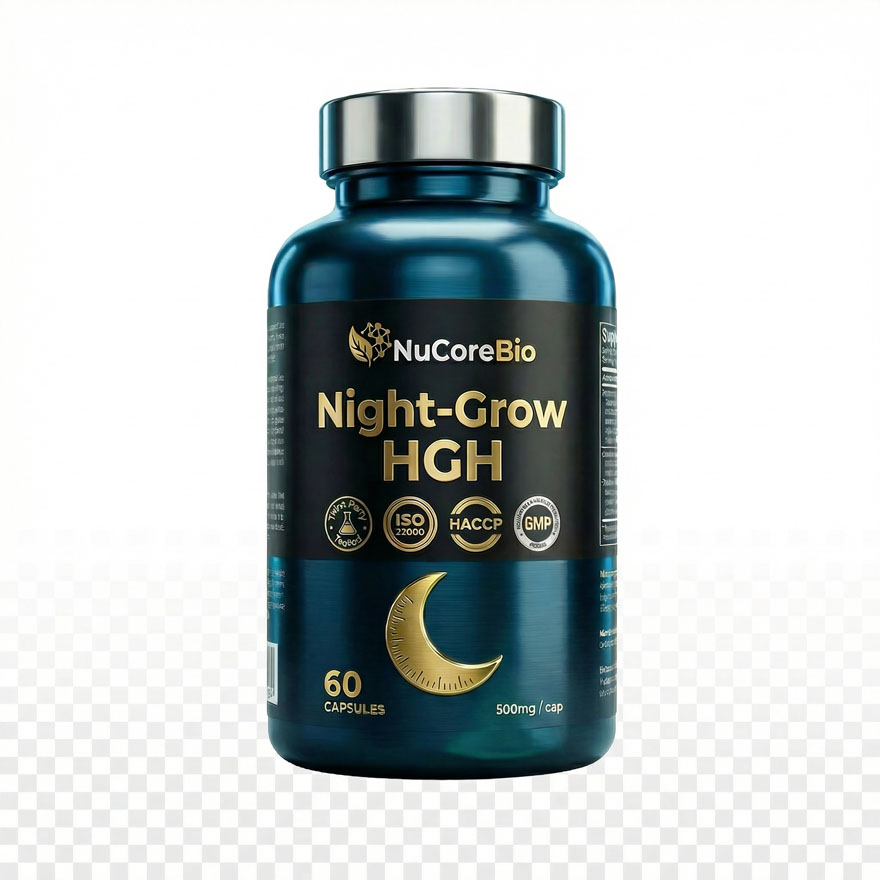 Night-Grow HGH Support Capsules: Fermented L-Arginine & Natural GABA | OEM/ODM Active Peptide Growth Supplement | High-Potency CBP (Colostrum Protein) Formula | GMP & ISO Certified Private Label Manufacturer | Peak Growth & Bone Elongation Support - Image 7