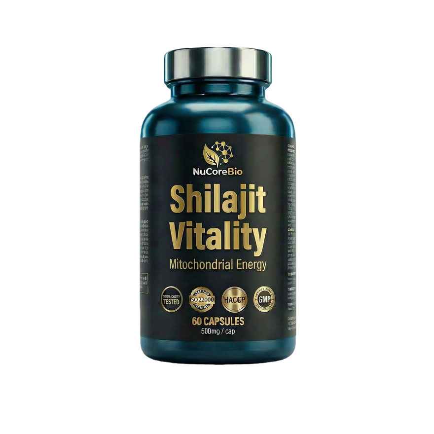 Private Label Shilajit Extract Capsules with Cordyceps & Ashwagandha KSM-66 | Custom Nootropic Supplement OEM/ODM | High Fulvic Acid Mitochondrial Energy Formula for Vitality & ATP Support - Image 3