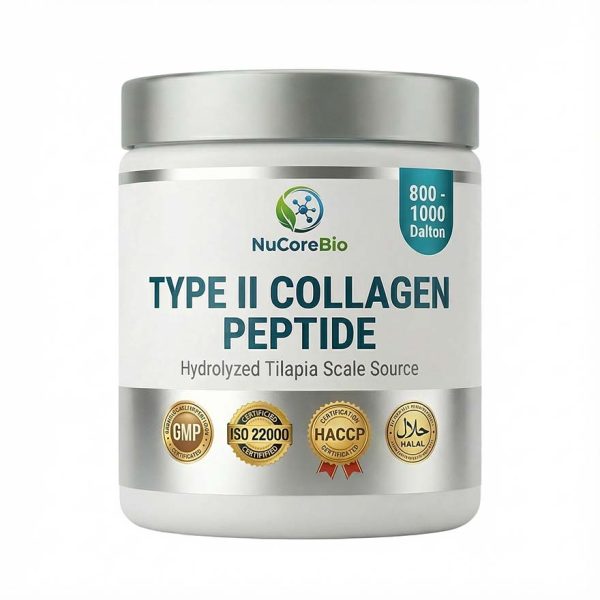 NuCUndenatured Type II Collagen Peptide | Hydrolyzed Tilapia Scale Collagen Powder | 800-1000Da Micro-Active Joint Support & Cartilage Repair | OEM/ODM Private Label Supplement Supply