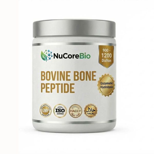 Hydrolyzed Bovine Bone Collagen Peptide Bulk OEM/ODM | 900-1200Da Small Molecule Protein Powder | High Absorption Bone Density Support Supplement | Traceable Fresh Grass-Fed Source | GMP, ISO, HALAL Certified Factory