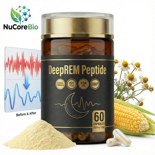DeepREM Peptide Sleep Supplement OEM/ODM: Corn Oligopeptide 300-500Da with L-Theanine & Apigenin - High-Profit Private Label Formula