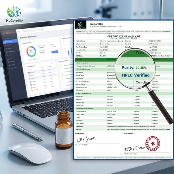 Pure Chondroitin Sulphate 90% Powder | Custom OEM/ODM Bioactive Peptides | USA Stock, HPLC Verified, GMP Certified, 3-5 Day Delivery