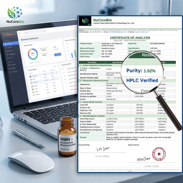 Huperzine A 1% & Active Peptides Powder | Private Label OEM/ODM Service | US Stock, GMP Certified