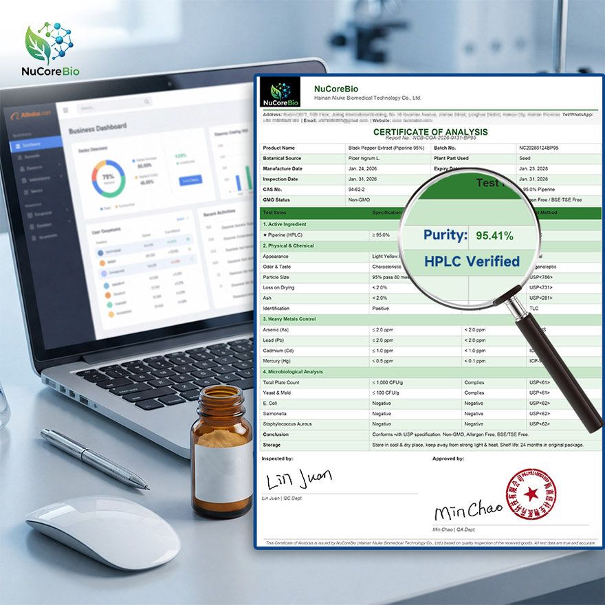 High-Purity Piperine 95% Black Pepper Extract | Custom OEM/ODM Bioactive Peptide Formulas | USA Stock, HPLC Verified, GMP Certified, 3-5 Day Delivery - Image 3