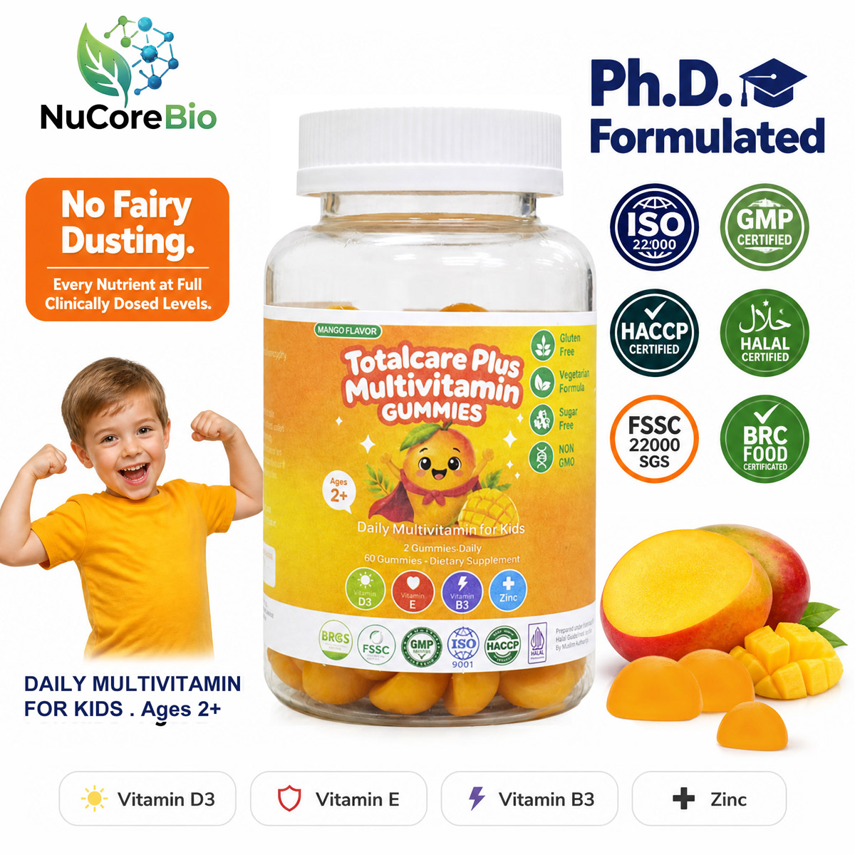 Custom Sugar-Free Active Peptide Multivitamin Kids Gummies: Low MOQ Supplement OEM/ODM B2B Solutions - Image 2