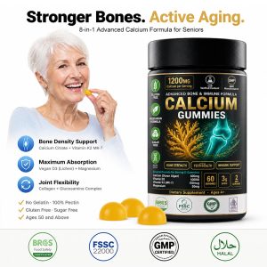 White Label Calcium Gummies for Seniors: Custom Bone Density Joint Support Supplement OEM - Image 3