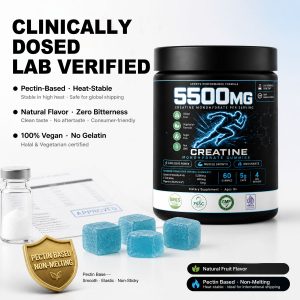OEM Bulk Creatine Monohydrate Gummies 5500mg | Private Label Sports Supplement Formula Customization - Image 4