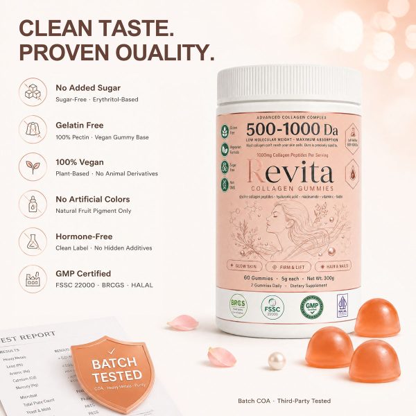 Private Label Collagen Gummies 500-1000 Da | OEM ODM Bulk Beauty Supplements Manufacturer
