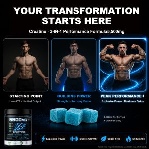 OEM Bulk Creatine Monohydrate Gummies 5500mg | Private Label Sports Supplement Formula Customization - Image 5