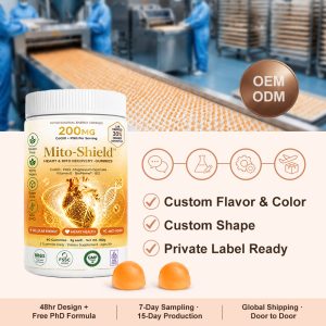 Mito-Shield™ CoQ10 PQQ Gummies OEM: Bulk Private Label Mitochondrial Energy Heart Health Supplement Manufacturer - Image 6