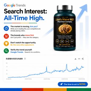 OEM/ODM Bioactive Peptide Supplement | Custom NGF Brain Formula | Private Label Lion’s Mane Extract Capsule Mfg