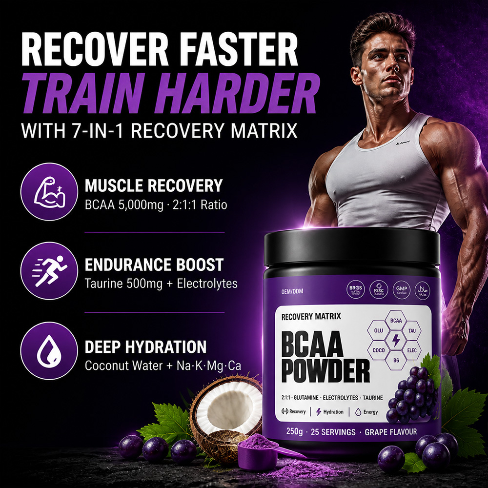 BCAA amino acid powder grape flavor private label product detail 2