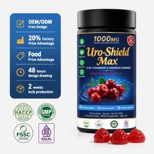 Cranberry D-mannose urinary tract support gummies OEM product image 2