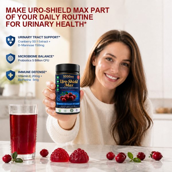 Cranberry D-mannose urinary tract support gummies OEM product image 6