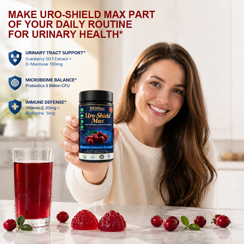 Cranberry D-mannose urinary tract support gummies OEM product image 6
