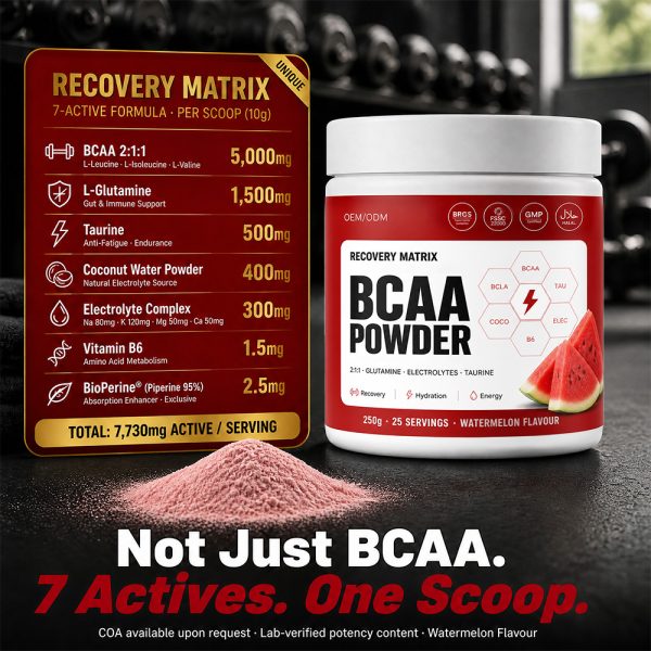 BCAA amino acid powder watermelon flavor private label product detail 4