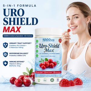 White bottle cranberry D-mannose urinary tract support gummies OEM product detail 4