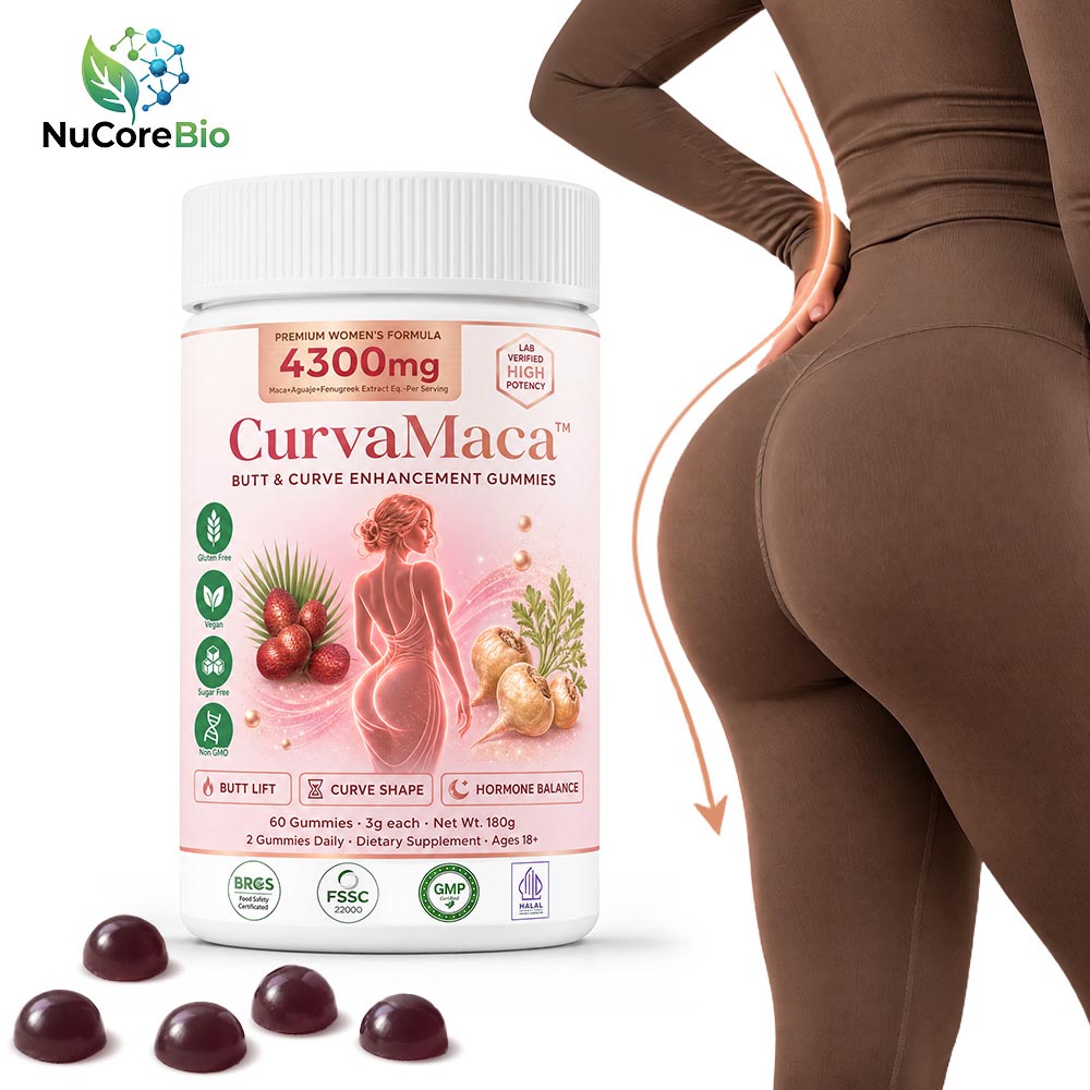 Wholesale CurvaMaca Peptide Herbal Extract Gummy Women Butt Lift Body Shaping Manufacturer - Image 2