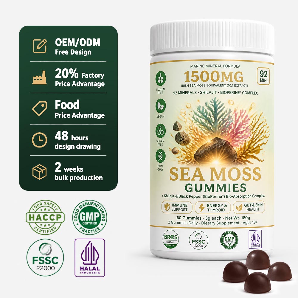 Private Label Irish Sea Moss Shilajit Gummies Bulk | Custom Mineral Formula Supplement Manufacturer - Image 2