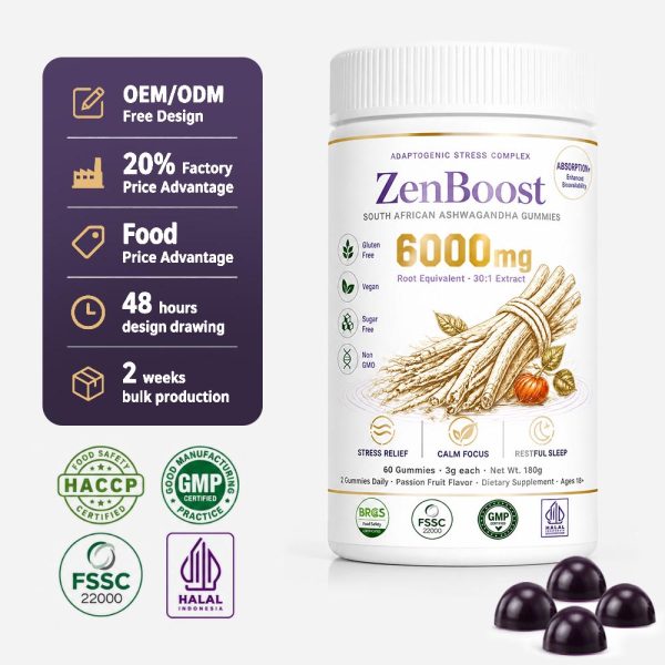 Private Label Active Peptide Ashwagandha Gummies Bulk | Custom Adaptogen Supplement Manufacturer