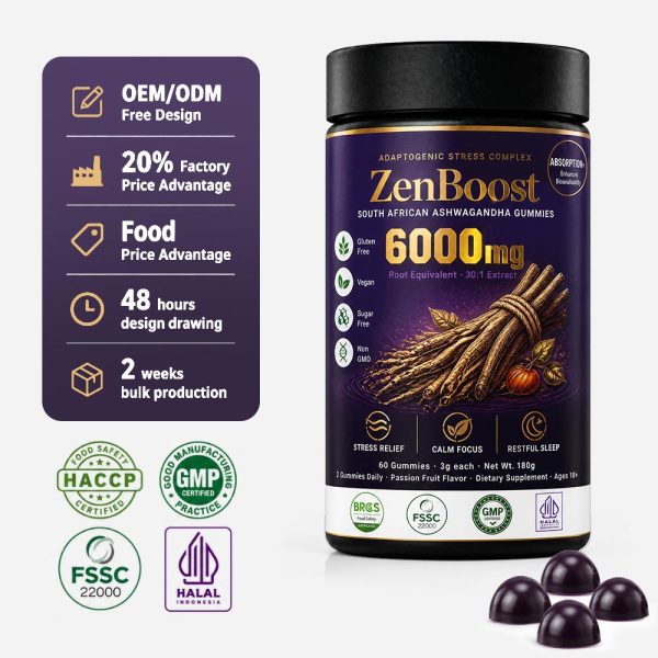 Bulk Active Peptide Ashwagandha Gummies OEM | Private Label Adaptogen Supplement Manufacturer