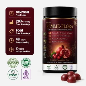 Bulk Women Probiotic Gummies Private Label | Custom Cranberry Peptide Supplement OEM/ODM - Image 2