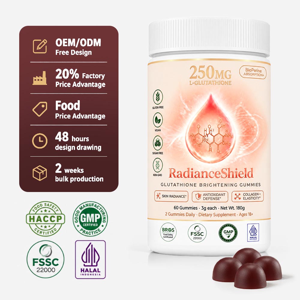 Bulk Glutathione Collagen Gummies Private Label | Custom Skin Brightening Supplement OEM/ODM - Image 2