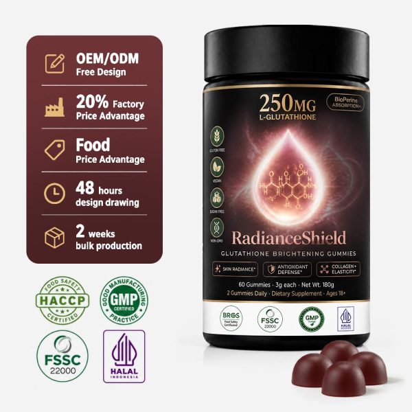 Bulk Glutathione Collagen Gummies Private Label | Custom Bioactive Peptide Supplement OEM/ODM