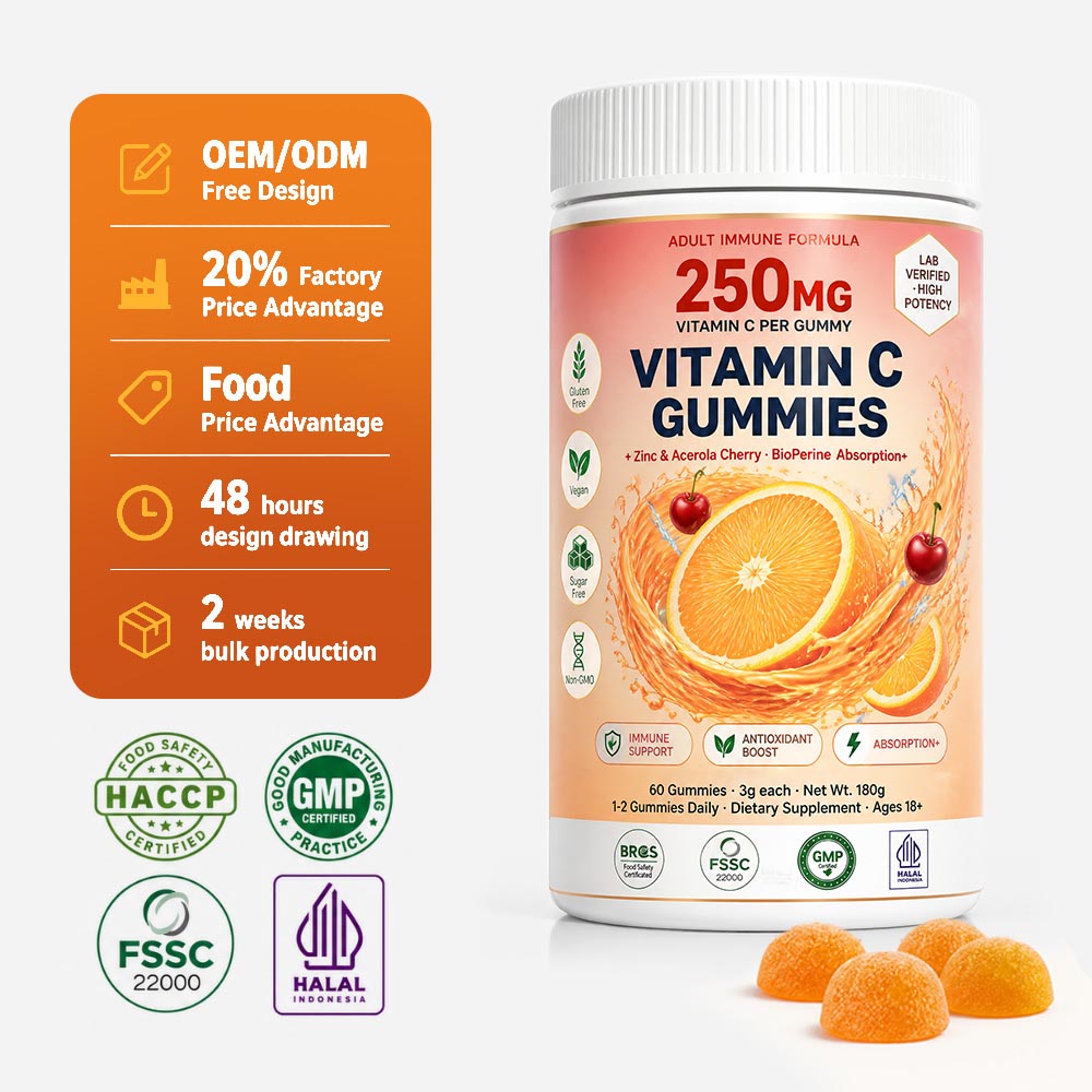 Private Label Active Peptide & Vitamin C Gummies | Custom Formulation Bulk OEM, Low MOQ 500 - Image 2