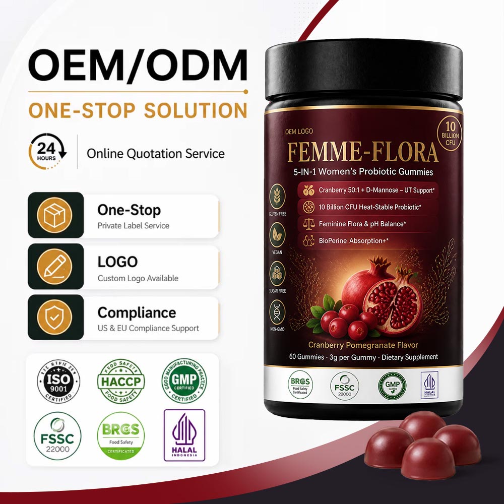 Bulk Women Probiotic Gummies Private Label | Custom Cranberry Peptide Supplement OEM/ODM - Image 3