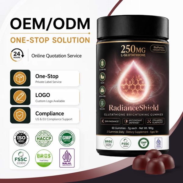 Bulk Glutathione Collagen Gummies Private Label | Custom Bioactive Peptide Supplement OEM/ODM