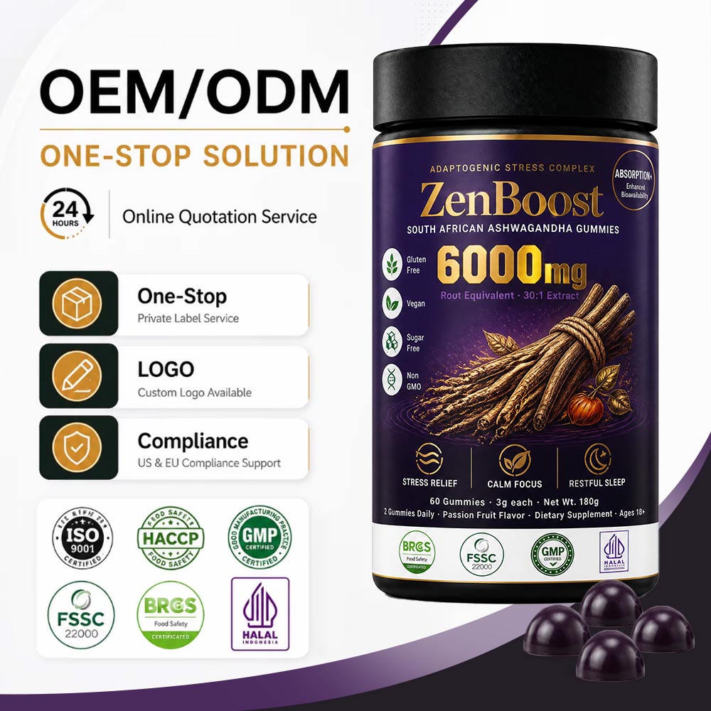 Bulk Active Peptide Ashwagandha Gummies OEM | Private Label Adaptogen Supplement Manufacturer - Image 3
