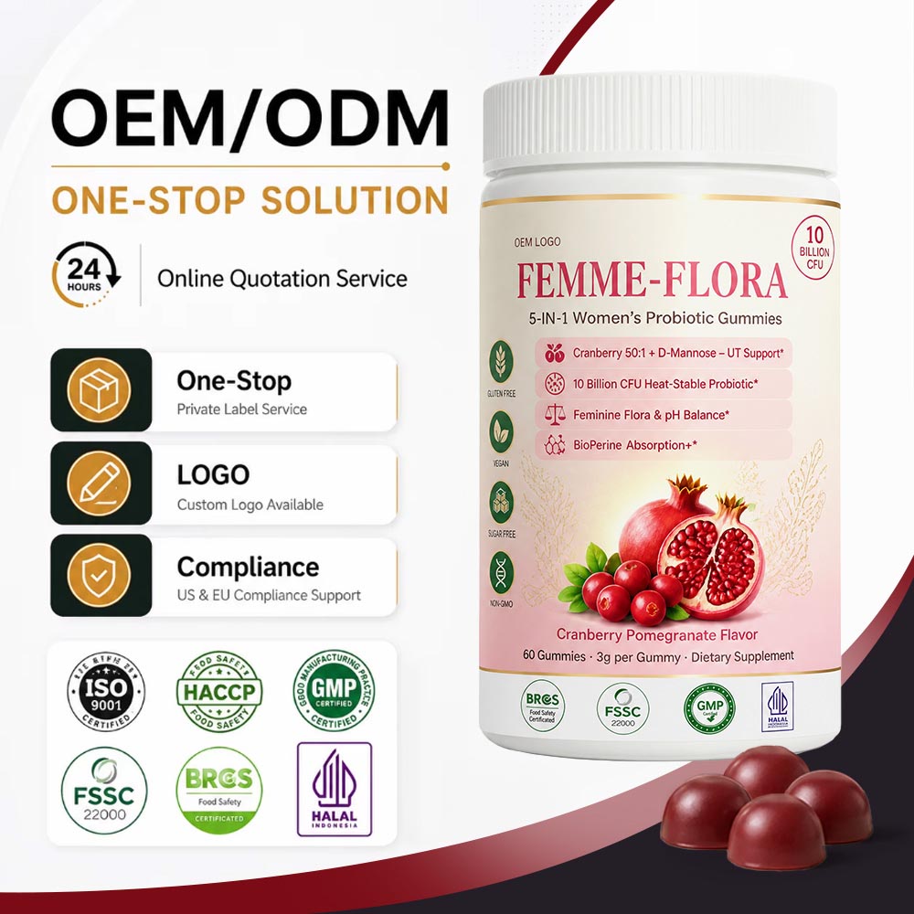 Private Label Women Probiotic Gummies Bulk | Custom Cranberry D-Mannose Supplement OEM/ODM - Image 3