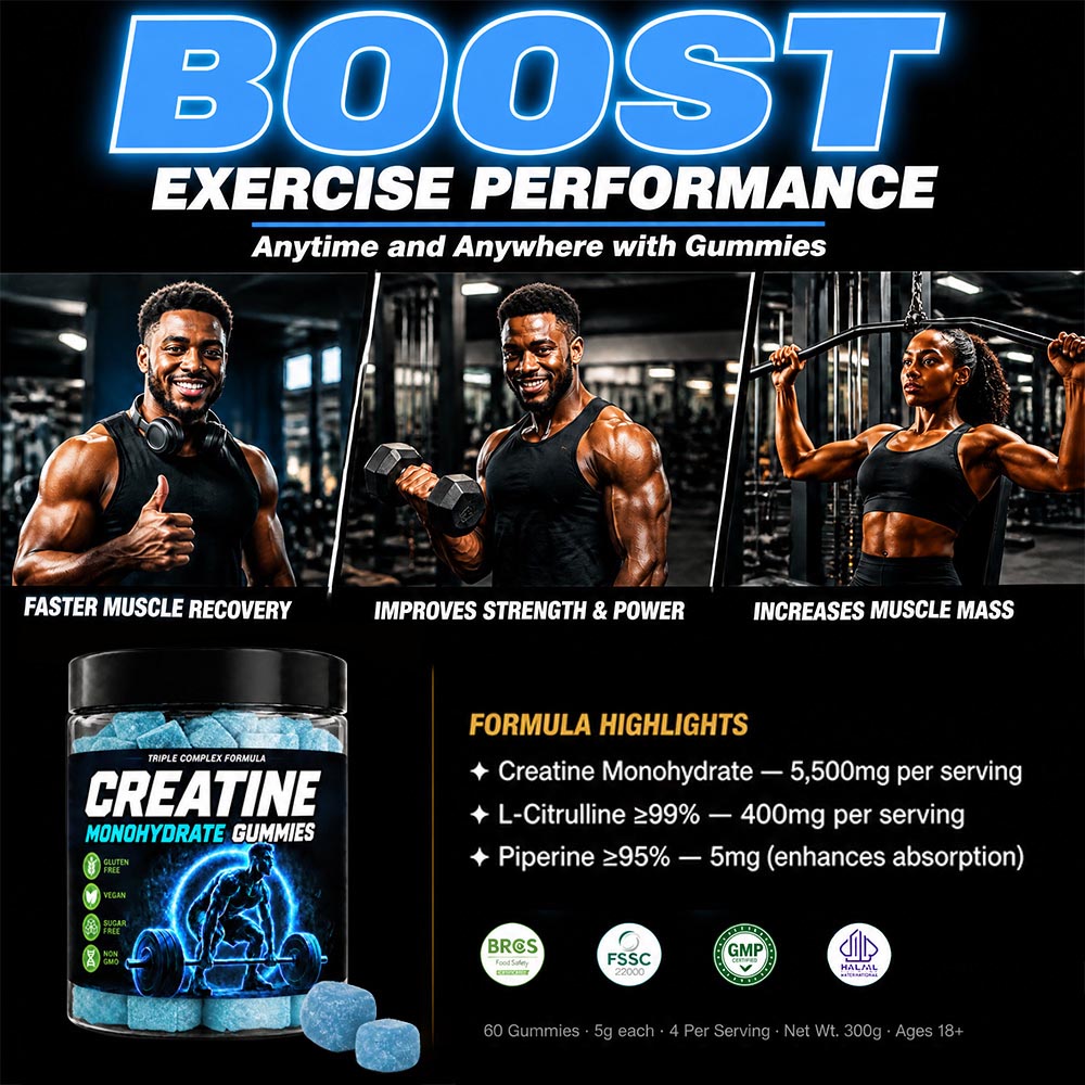 Creatine Monohydrate Gummies Bulk Wholesaler | Custom Private Label Sports Supplements OEM/ODM Factory - Image 2
