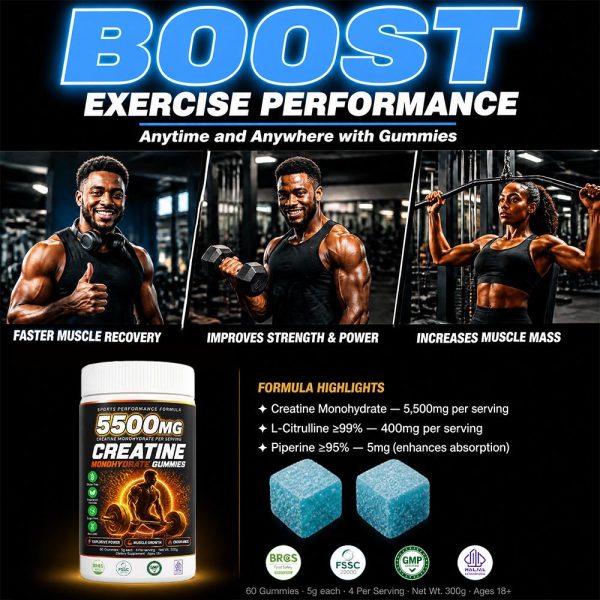 Bulk Creatine Monohydrate Gummies Wholesale | Private Label Sports Performance Supplements OEM/ODM