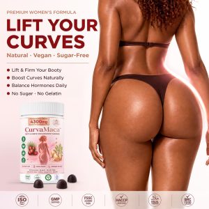 Wholesale CurvaMaca Peptide Herbal Extract Gummy Women Butt Lift Body Shaping Manufacturer - Image 3