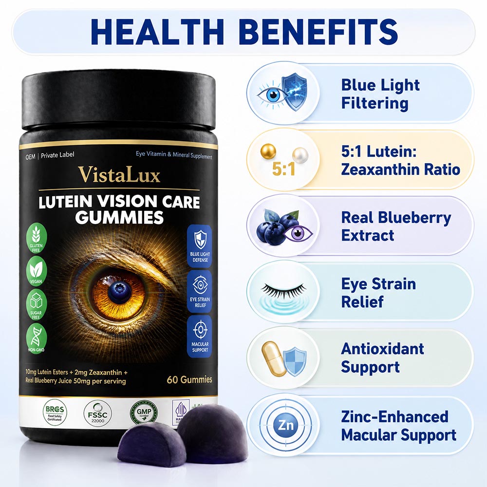 Private Label Lutein Vision Care Gummies | Eye Vitamin Bulk OEM Supplement Contract Manufacturer - Image 3