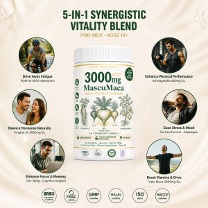 Bulk MascuMaca Gummies 3000mg | Private Label Male Vitality Supplement OEM/ODM - Image 4