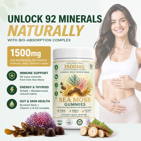 Private Label Irish Sea Moss Shilajit Gummies Bulk | Custom Mineral Formula Supplement Manufacturer