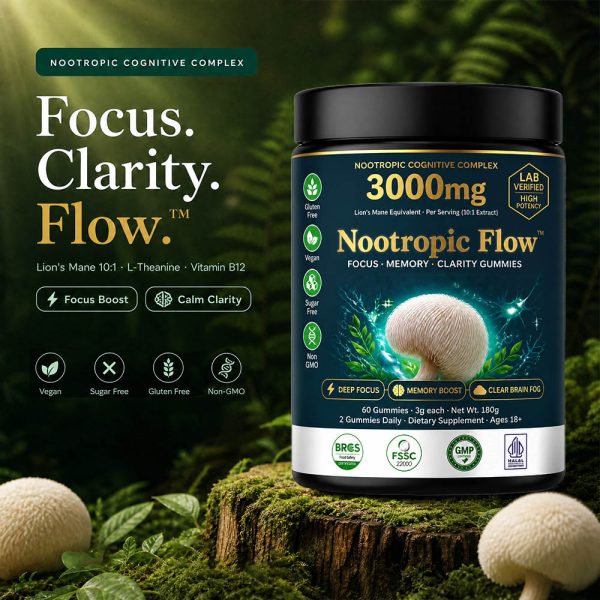 Private Label Lion's Mane Memory Gummies | Custom Brain Peptide Supplement OEM/ODM | Low MOQ Nootropic