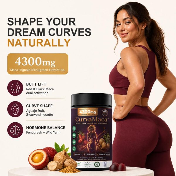 Private Label Maca Gummy for Butt Enhancement Low MOQ Custom Supplement Manufacturing