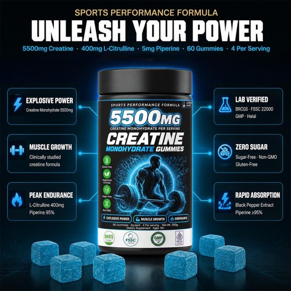 Bulk Creatine Gummies for Private Label | Sports Nutrition Supplement Contract Manufacturer OEM
