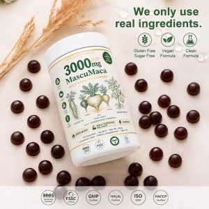 Bulk MascuMaca Gummies 3000mg | Private Label Male Vitality Supplement OEM/ODM - Image 5