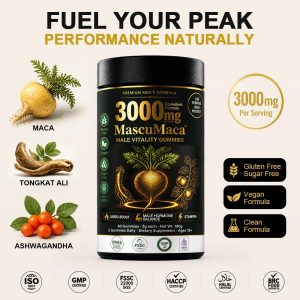 Private Label Maca Tongkat Ali Gummies | Factory Direct Male Supplement OEM Customization - Image 6