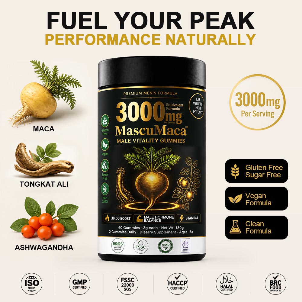 Private Label Maca Tongkat Ali Gummies | Factory Direct Male Supplement OEM Customization - Image 6