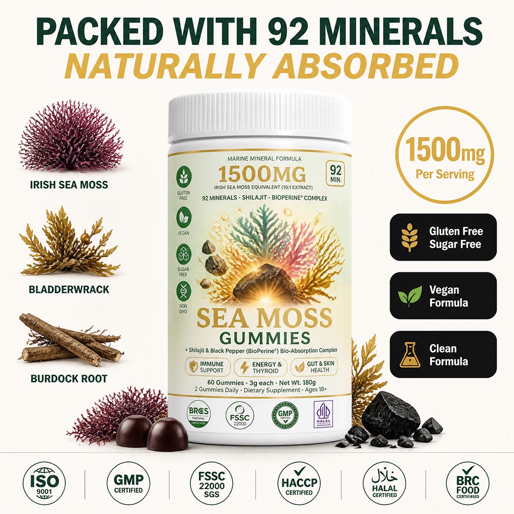 Private Label Irish Sea Moss Shilajit Gummies Bulk | Custom Mineral Formula Supplement Manufacturer - Image 6